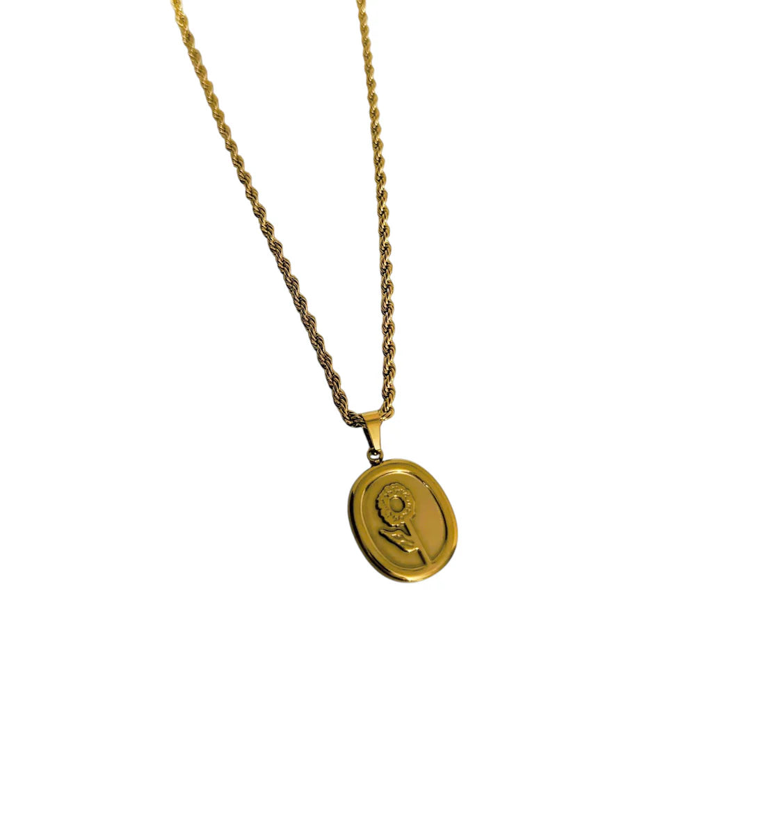 Luxury Rose Rope Chain Necklace - Stainless Steel - Tarnish Free - Water Resistant