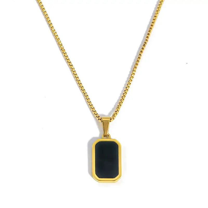 Massonite Black Golden Onyx Pendant