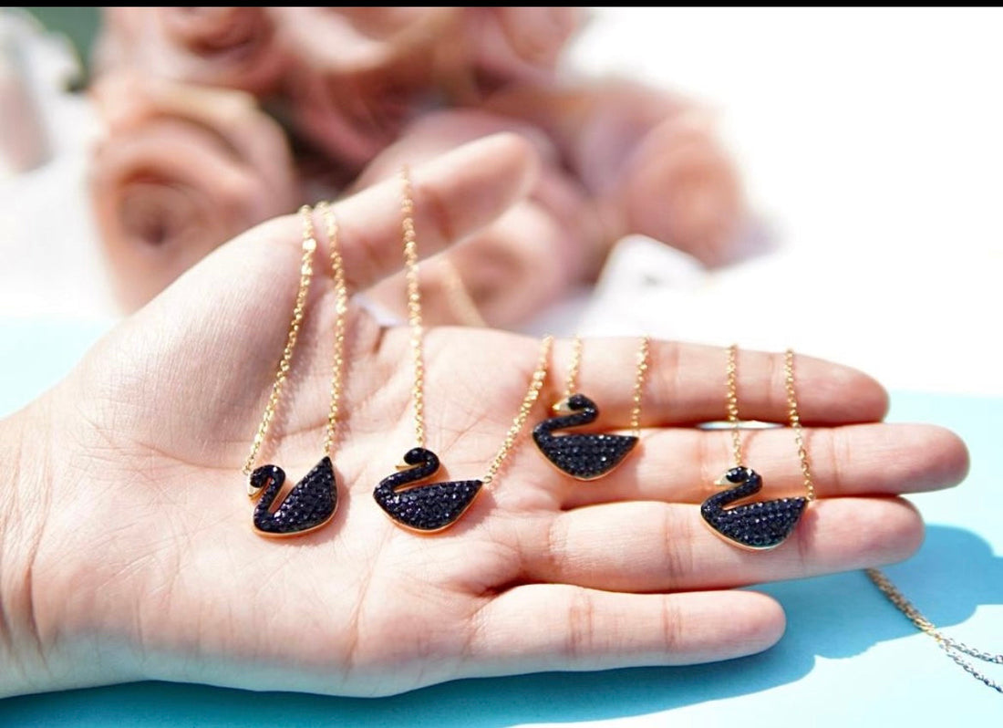 Stainless black duck pendant